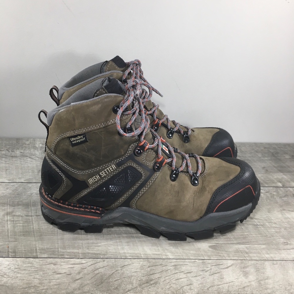 Irish Setter 83216 Crosby Waterproof Hiking Hiker Womens Steel Toe Boots Size 10